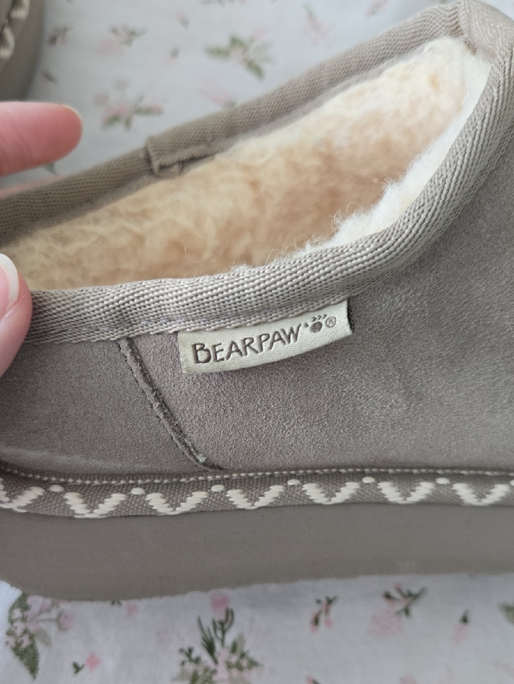 Women's Taupe Slip-On Cozy Clog - Picture 4 of 7